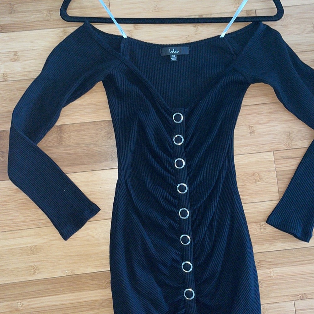 Lulu’s Off Shoulder Ribbed Dress